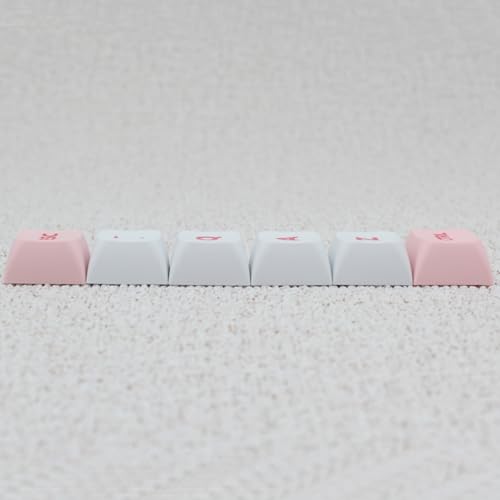 Cmokifuly Animal Rabbit Custom Cute Bunny Keys for Mechanical Keyboard, 130 Keys PBT Dye Sublimation Keycaps (Pink Bunny) - Image 3