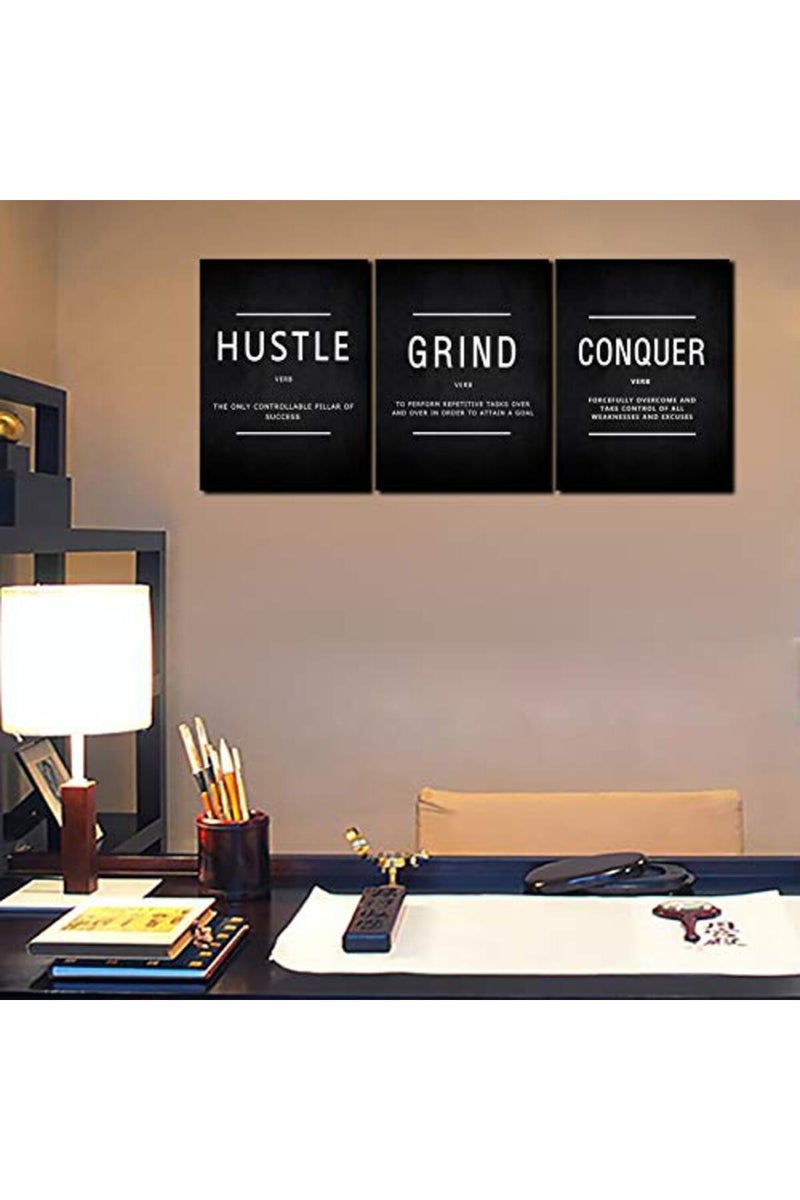 KAWAHONE Grind Hustle Conquer Wall Art Set - Image 5
