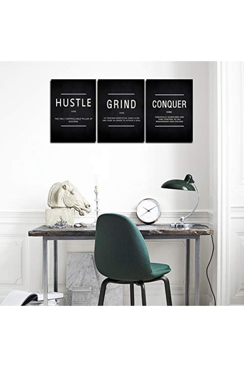 KAWAHONE Grind Hustle Conquer Wall Art Set - Image 2