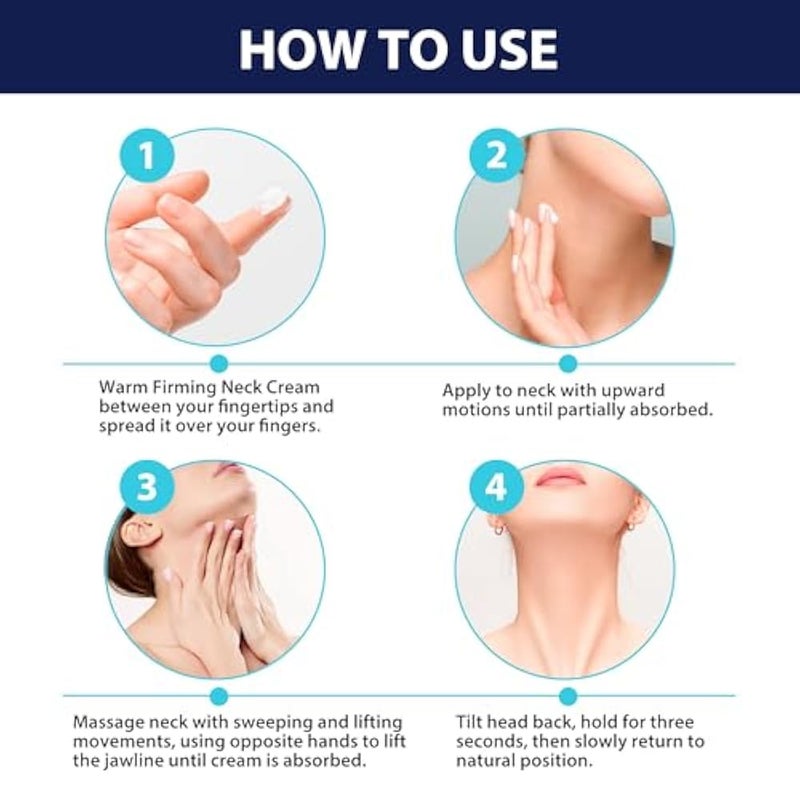 HSBCC Neck Firming Cream, Neck Cream, Anti-Wrinkle Cream, Double Chin Cream, Skin Repair Cream and Frizzy Skin Cream. - Image 5