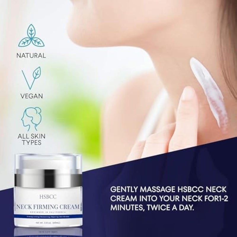 HSBCC Neck Firming Cream, Neck Cream, Anti-Wrinkle Cream, Double Chin Cream, Skin Repair Cream and Frizzy Skin Cream. - Image 2