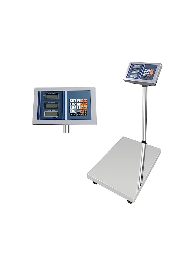 promass Digital Weighing Scale Electronic Platform Scale Postal Shipping Scale Large Industrial Floor Scale with 300kg Capacity & Backlit LCD Display & Tare Function for Packages Post Office Home - Image 2