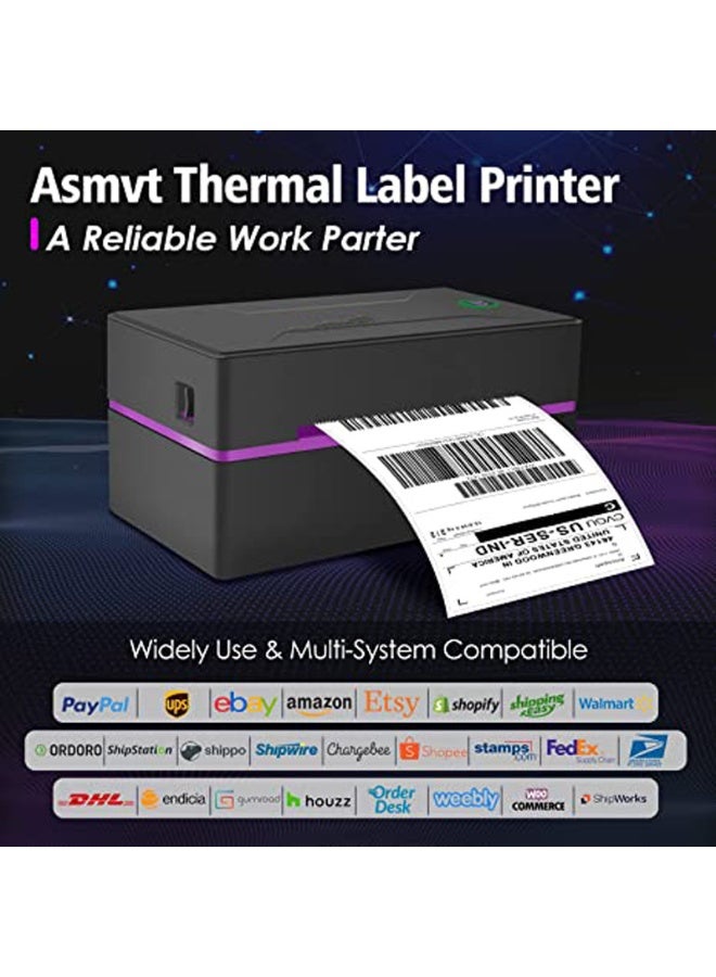 High-Speed Bluetooth Thermal Label Printer - Easy to Use, Compatible with Windows & Mac, Ideal for Shipping Labels, Logistics, Office, Home & Warehouse, Supports Various Label Sizes, No Ink or Toner Required  - Image 4