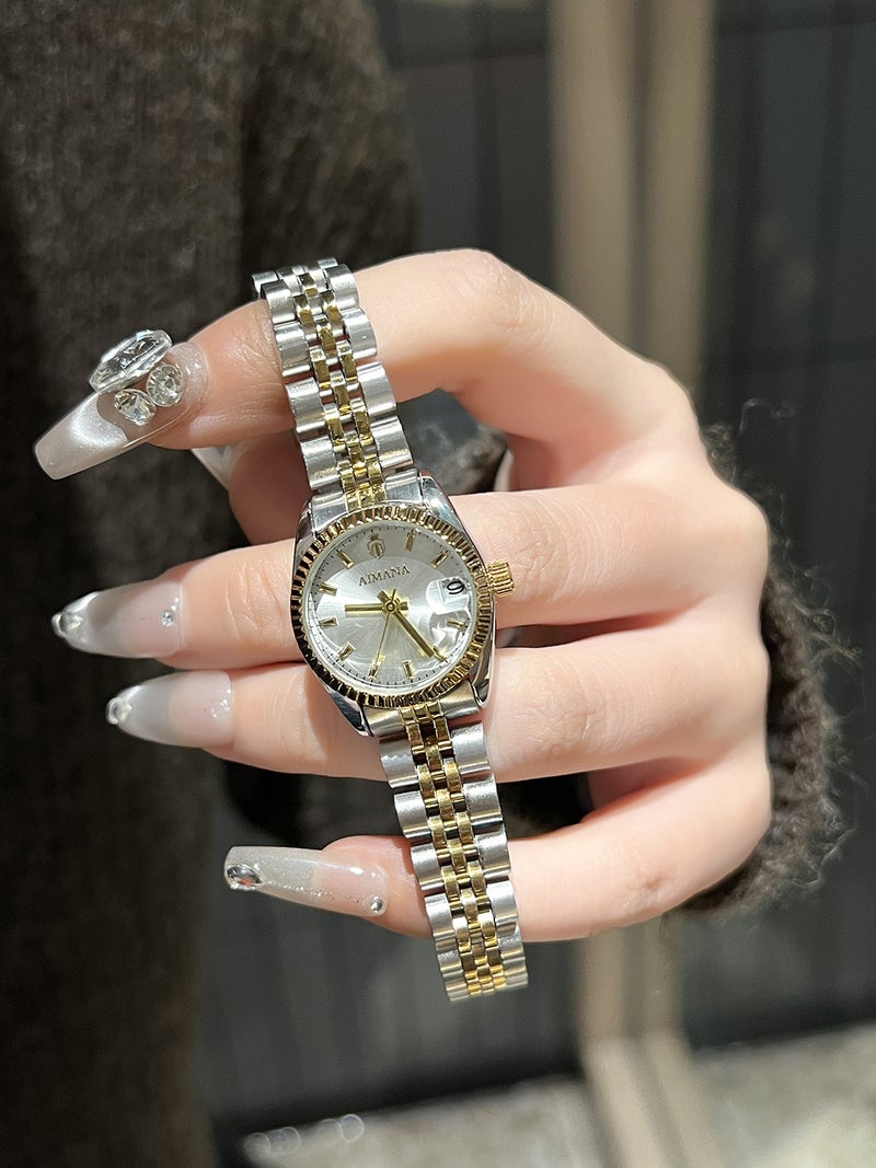 AIMANA Women's Quartz Watch with Small Dial, Waterproof, Solid Stainless Steel - Image 1