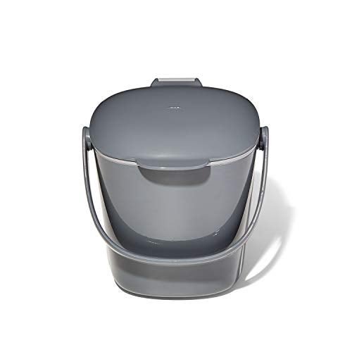 OXO Good Grips Easy-Clean Compost Bin, Charcoal - 0.75 GAL - Image 1