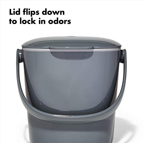 OXO Good Grips Easy-Clean Compost Bin, Charcoal - 0.75 GAL - Image 5