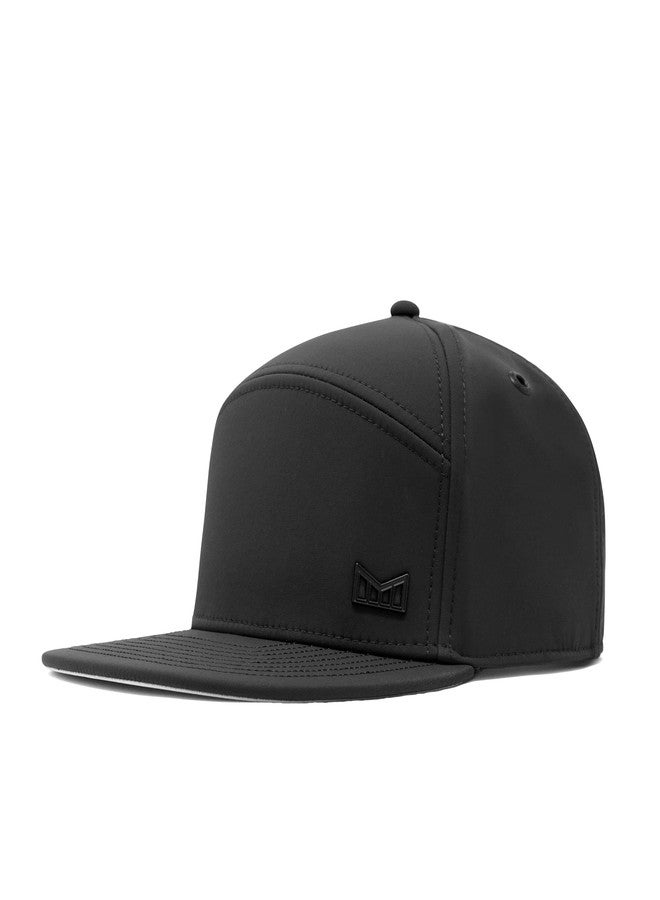 melin Trenches Icon Infinite Thermal, Black, Men's Performance Snapback Hat for Cold Weather, Water-Resistant Flat Bill Baseball Caps for Men & Women, Golf, Running, or Workout Hat, Medium-Large - Image 1