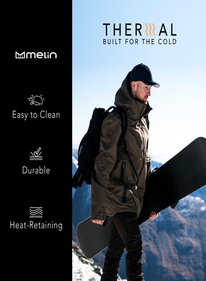 melin Trenches Icon Infinite Thermal, Black, Men's Performance Snapback Hat for Cold Weather, Water-Resistant Flat Bill Baseball Caps for Men & Women, Golf, Running, or Workout Hat, Medium-Large - Image 5