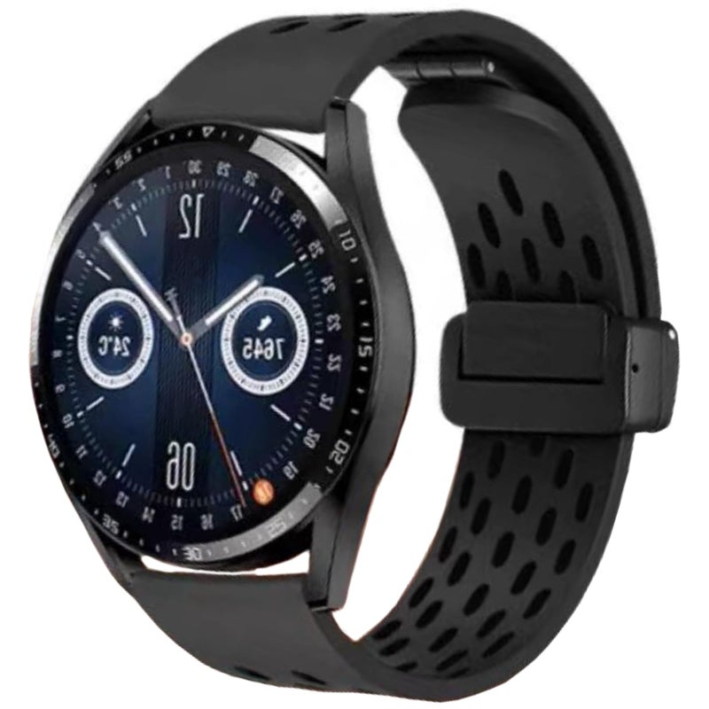 NESLIN Silicone Band Compatible with Huawei Watch GT4/Watch 4/GT3/GT2 Pro/GT Runner, Breathable Magnetic Strap for Huawei Smartwatches - Image 1
