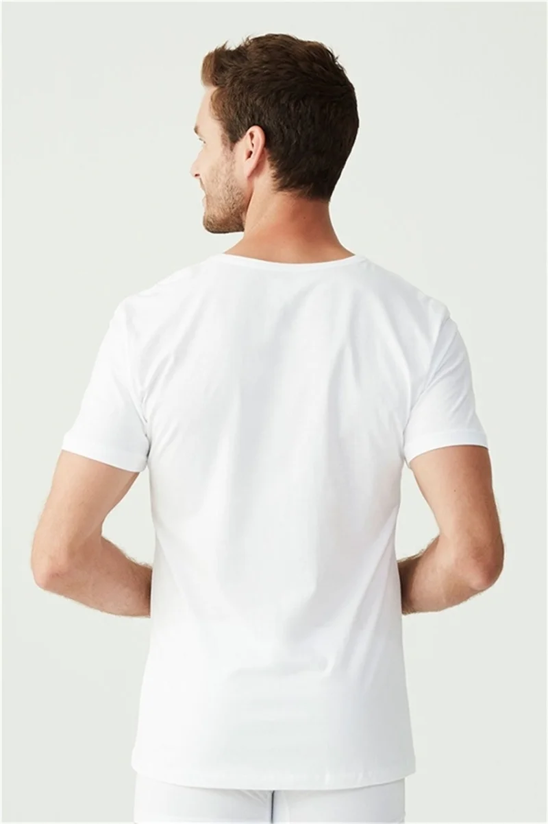 U.S. Polo Assn. 80199 Men's 2-Pack Short Sleeve V-Neck White Undershirt