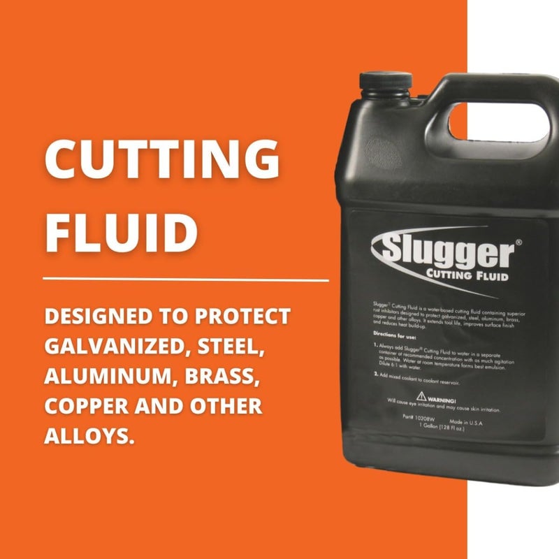 Jancy Slugger by Fein Cutting Fluid for Galvanized, Steel, Aluminum, Brass, Copper & Alloys - Extends Cutter Life, Reduces Heat and Friction, Water-Based, 1 Gallon - 64298102080 - Image 2