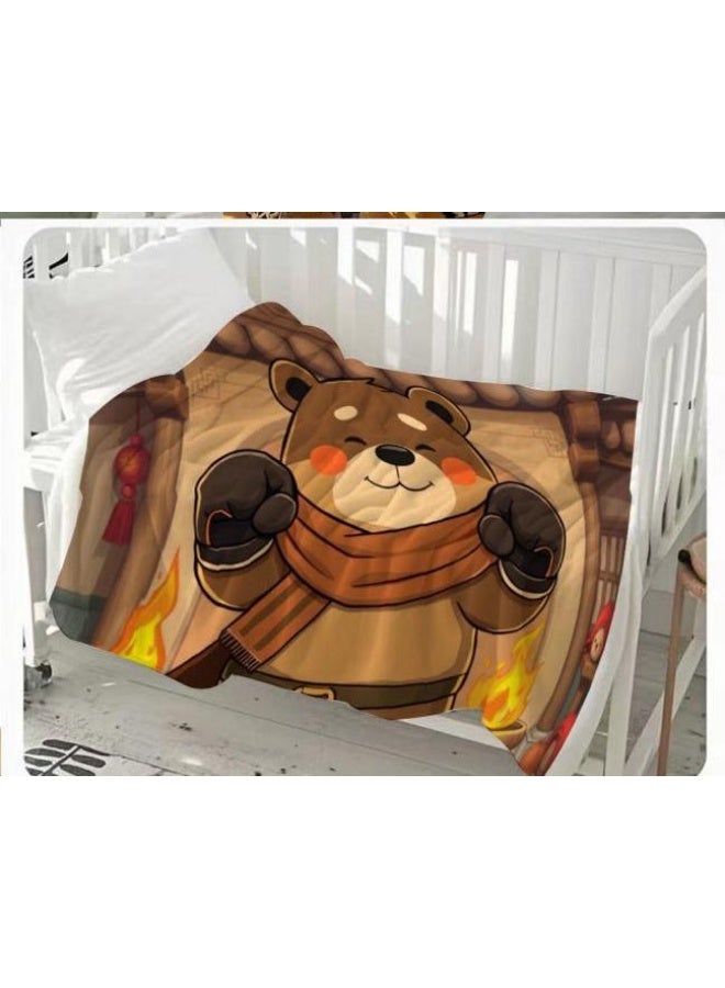general Children's or student cartoon flannel thin blanket (warm and comfortable, suitable for sleep, games) 100cm*150cm - 122 - Image 3