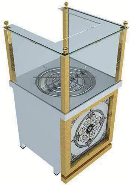 CSA Inox Karacasan Industrial Cabinet Single-Burner LPG Cylinder Kunefe and Pastry Cooker 