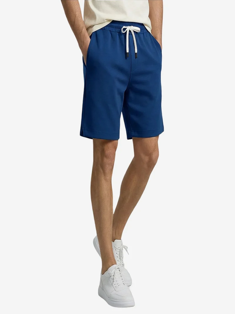 Tommylife Oxford Blue TOMMY Men's Polyester-Elastane Shorts for Men | Best Price UAE