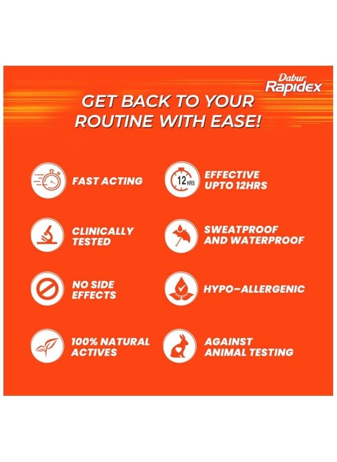 Dabur - Dabur Rapidex Muscle Pain Relief Patch | Herbal Remedy For Muscle and Joint Pain | Provides Fast and Long Lasting Relief - 2 Patches - Image 1