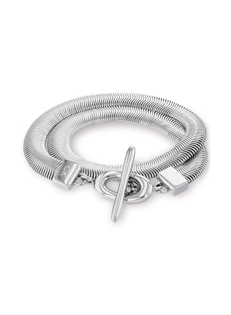 كالفن كلاين Women's Silver Chain Bracelets - 35000594