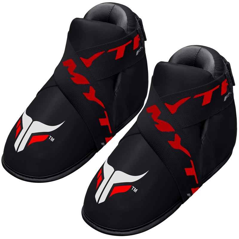 Mytra Fusion Semi Contact Boots â€“ Kickboxing Boots and Foot Pads for Sparring, MMA, Muay Thai, Karate, Training, Fighting and Martial Arts (Black, S) - Image 4