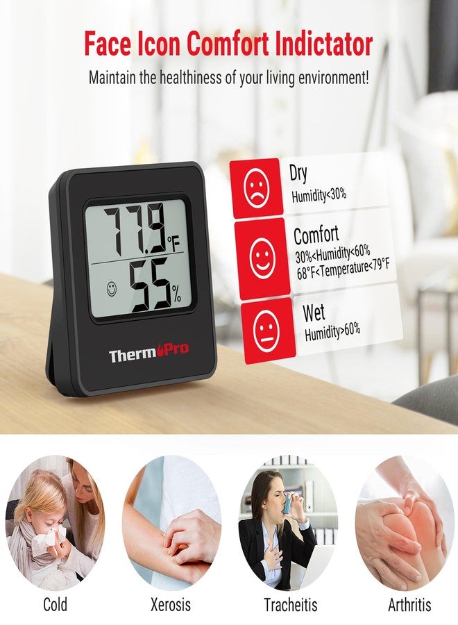 ThermoPro TP157 Hygrometer Indoor Thermometer for Home, Room Thermometer Humidity Meter with Accurate Temperature Humidity Sensor for Greenhouse Baby Room Office-1 Pack - Image 5