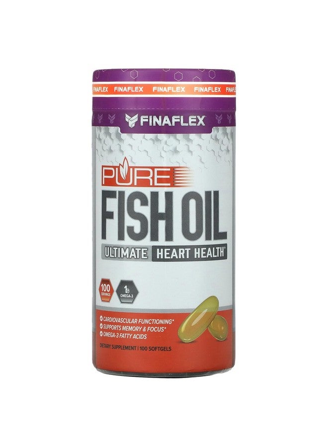 FINAFLEX Pure Fish Oil - 100 Softgels - Promotes Cardiovascular Function, Supports Memory & Focus - with Omega-3 Fatty Acids - 100 Servings - Image 1