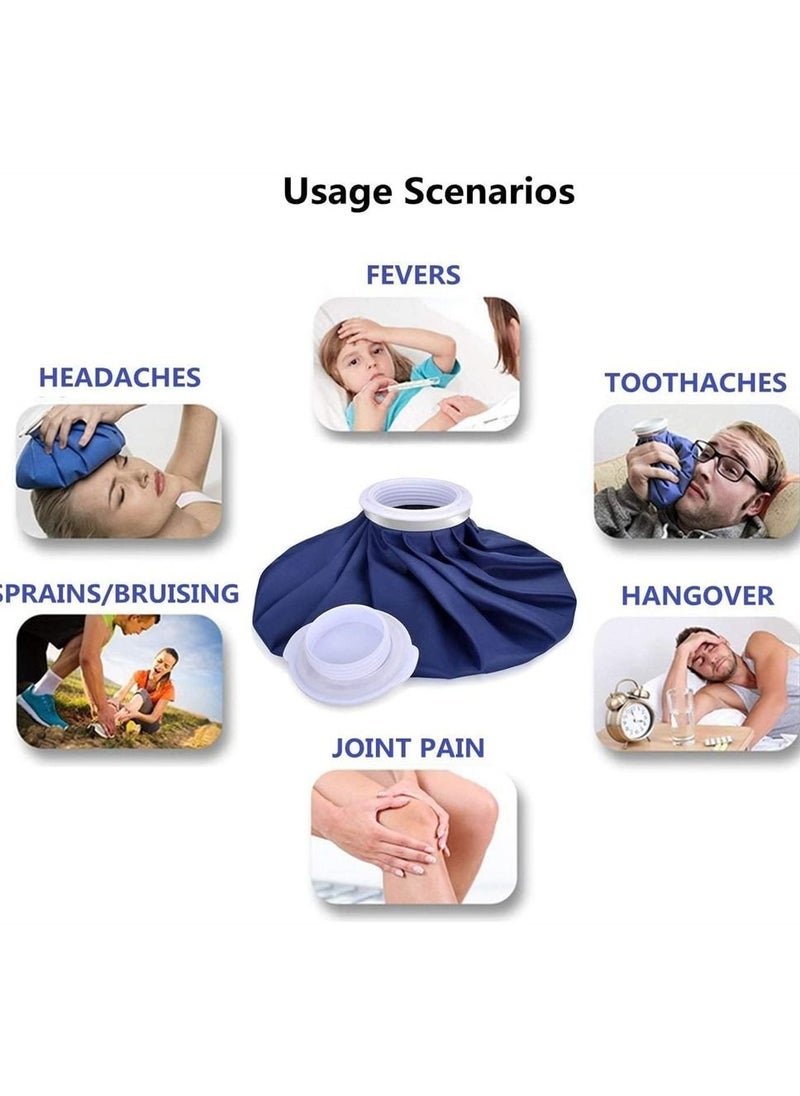 DMG TECH - Ice Pack for Injuries, Reusable Ice Bags, Hot & Cold ​Therapy and Pain Relief with Elastic Breathable Support Wrap, for Teeth Pain, Headaches and Menstruation Pain, 4-Pack, 3 Sizes (6"/9"/11") - Image 1