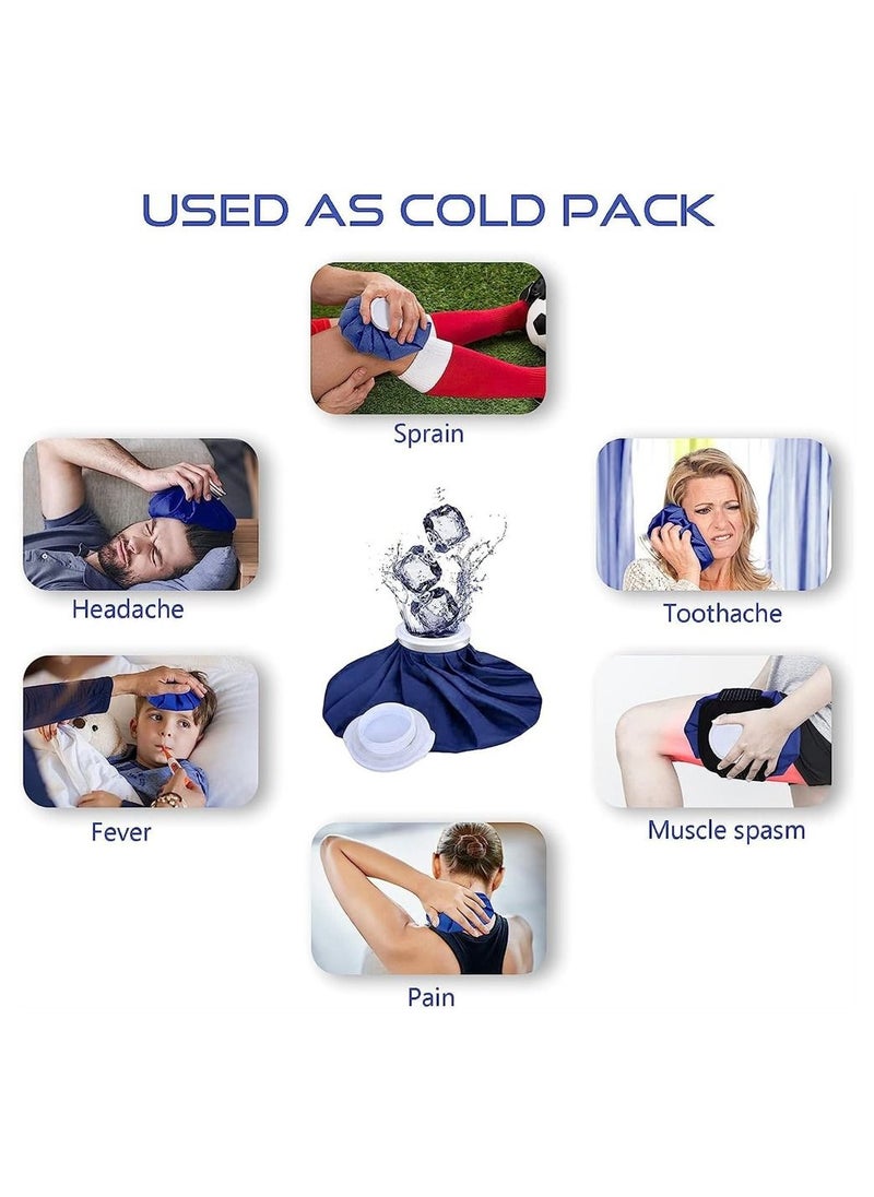 DMG TECH - Ice Pack for Injuries, Reusable Ice Bags, Hot & Cold ​Therapy and Pain Relief with Elastic Breathable Support Wrap, for Teeth Pain, Headaches and Menstruation Pain, 4-Pack, 3 Sizes (6"/9"/11") - Image 1