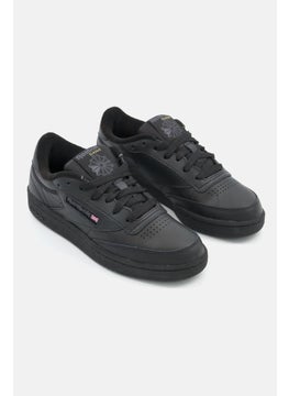 Reebok Men Club C 85 Lace Up Tennis Shoes, Black  - Image 1