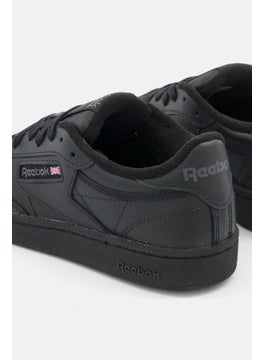 Reebok Men Club C 85 Lace Up Tennis Shoes, Black  - Image 2