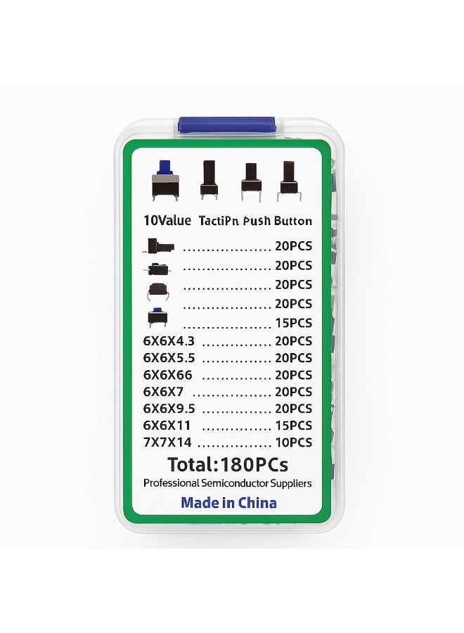 Tactile Push Button Switch Kit – 180 Pcs - Image 2