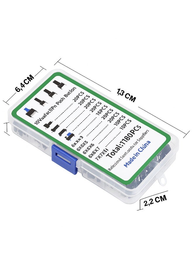 Tactile Push Button Switch Kit – 180 Pcs - Image 3