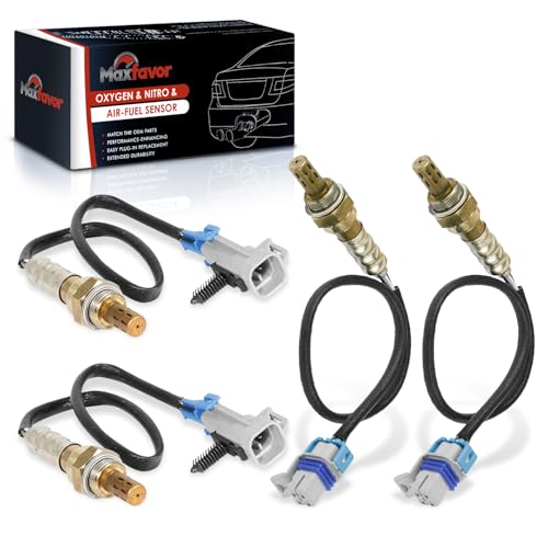 Maxfavor Upstream Downstream O2 Oxygen Sensor Replacement for 2008-2014 Cadillac Escalade,for Chevy Avalanche Silverado Suburban 1500,for GMC Sierra 1500 Yukon 02 Sensor 234-4668 x2 234-4256 x2 - Image 1