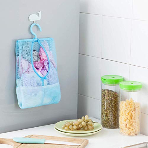 Koyet 26X30cm Hook Bathroom Hanging Mesh Organizer Underwear Bag Women Girl Cosmetics Storage Bag Closet Socks Organizers Pack of 2 - Image 5