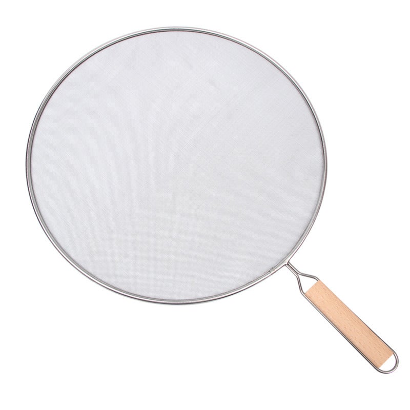 Kitchen Splatter Screen 13 Inch Silver Stainless Steel Cover Rust-Resistant - Dense Steam Vent Mesh Frying Pan Lid for Home Kitchen Cooking - Image 1