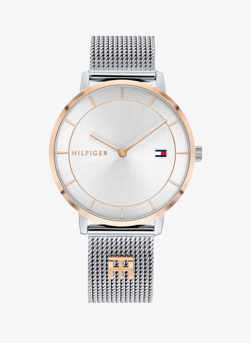 TOMMY HILFIGER Womens Analog Quartz Watch With Silver Stainless Steel Mesh Bracelet - 1782288