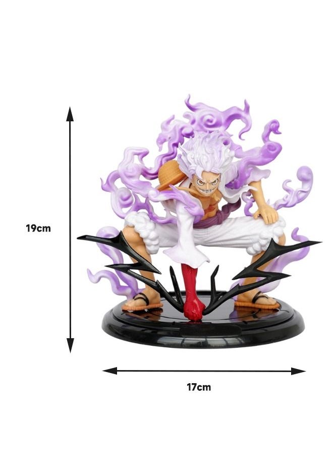 One Piece Anime One Piece Luffy Action Figure, Fifth Gear Nika Luffy Model Statue Figure Toy, Luffy Transform Form Action Figure, Super Collectible Anime Action Figure Toy 19cm  - Image 2