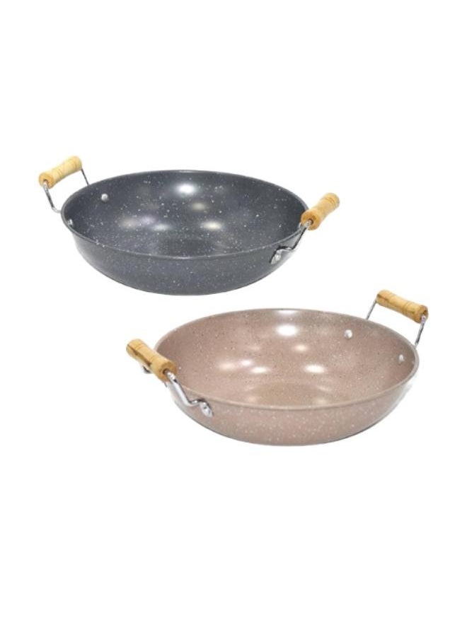 Granite engraved frying pan with wooden handle, 35 cm - pzsku/Z8BD73C74C0E074C328E6Z/45/_/1734947947/678eebe0-75f7-4dc5-9ef7-bd54740ed876