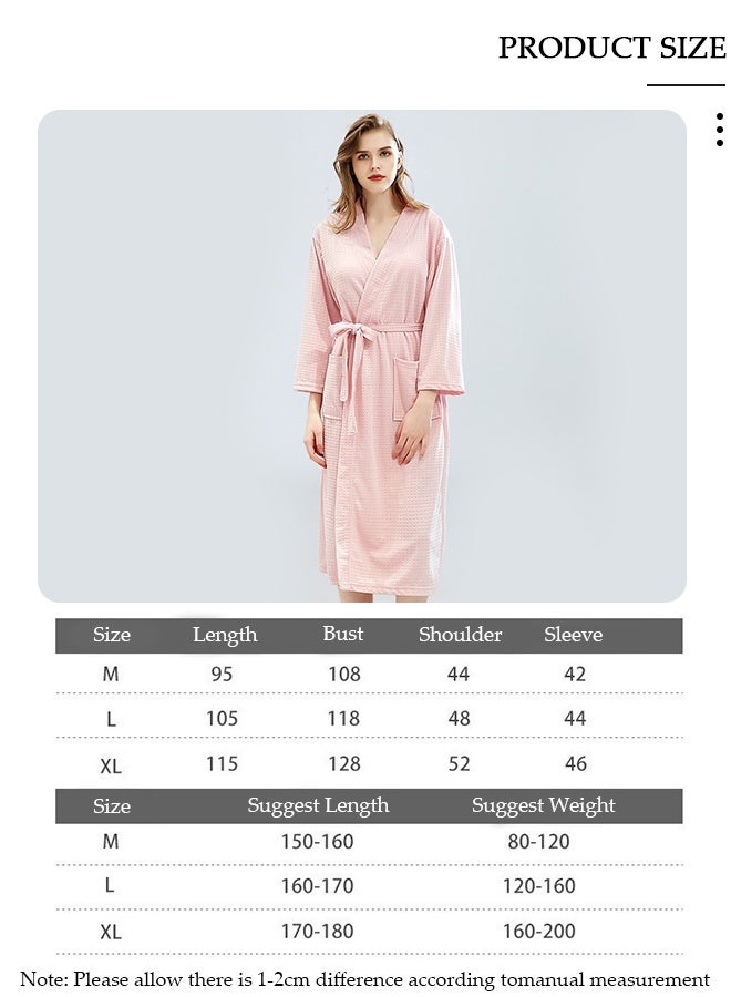 DUNISO Women's Robe Lightweight Soft Kimono Robes Loungewear with Long Sleeve Side Pockets Sleepwear Spa Robe Nightwear Nightgown Women Water Bathrobe Bridesmaid Robes Dressing Gown Autumn Robe - Image 2