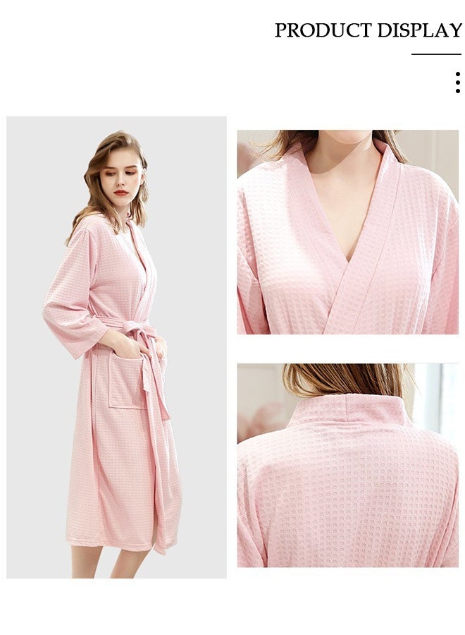 DUNISO Women's Robe Lightweight Soft Kimono Robes Loungewear with Long Sleeve Side Pockets Sleepwear Spa Robe Nightwear Nightgown Women Water Bathrobe Bridesmaid Robes Dressing Gown Autumn Robe - Image 3