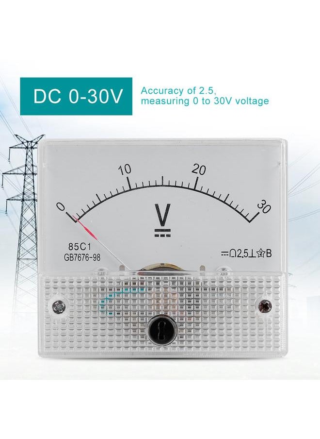 Thoraya DC 0-30V DC Analog 85C1 Current Voltmeter Voltage 2.5 Accuracy Voltage Analog Voltmeter Panel  - Image 4