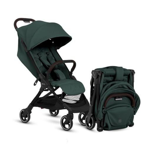 Silver Cross Clic Compact Stroller – Lightweight Travel Stroller for Newborn to Toddler (Birth to 55 lbs), One-Hand Fold, Lie-Flat Seat, Airplane Cabin Approved, UPF50+ Canopy (Conifer) - Image 1