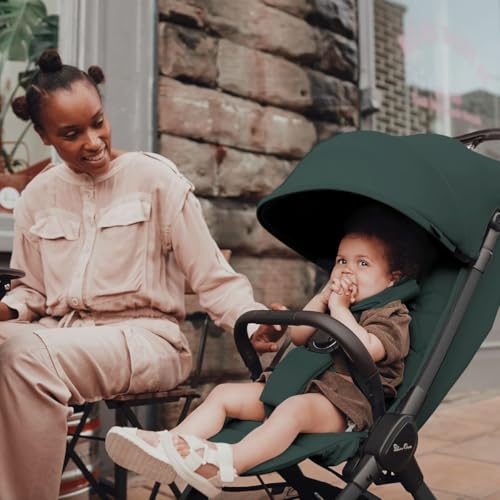 Silver Cross Clic Compact Stroller – Lightweight Travel Stroller for Newborn to Toddler (Birth to 55 lbs), One-Hand Fold, Lie-Flat Seat, Airplane Cabin Approved, UPF50+ Canopy (Conifer) - Image 2