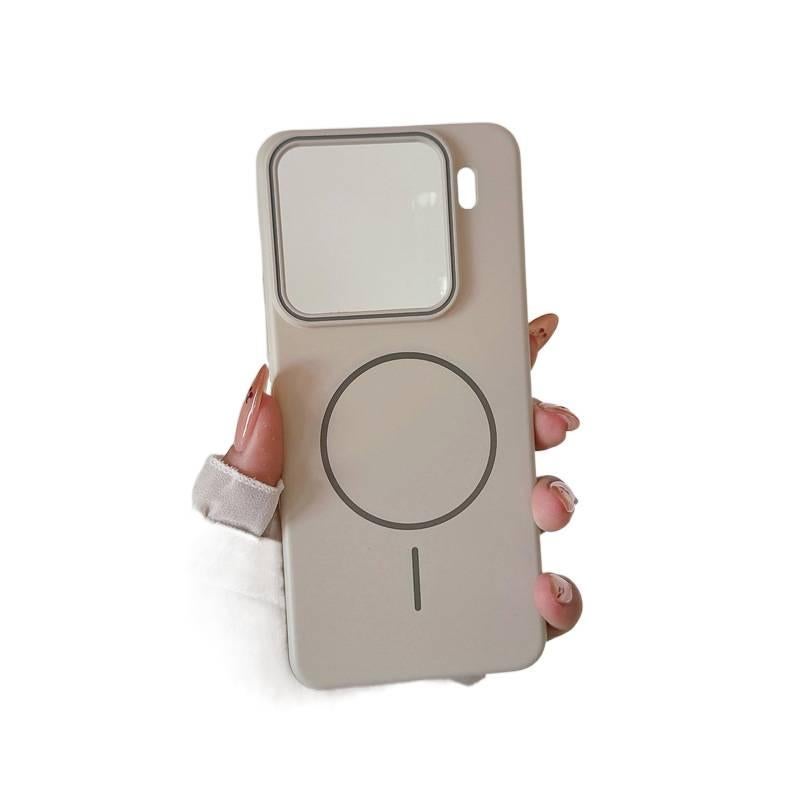 MS غطاء MagSafe بPC لـ Redmi Note 14 Pro مع حماية من السقوط ومغناطيس قوي مع مقاوم للصدمات مع ملمس ناعم مع رفيع جداً باللون Antique White مغناطيسي باللون الأبيض باللون الأحمر - Image 1