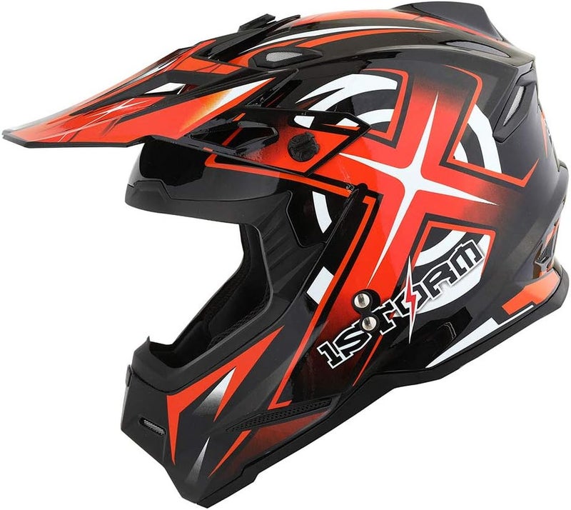 1Storm خوذة موتوكروس للكبار 1Storm BMX MX ATV خوذة دراجة نارية بأسلوب سباق HF801 - Image 3