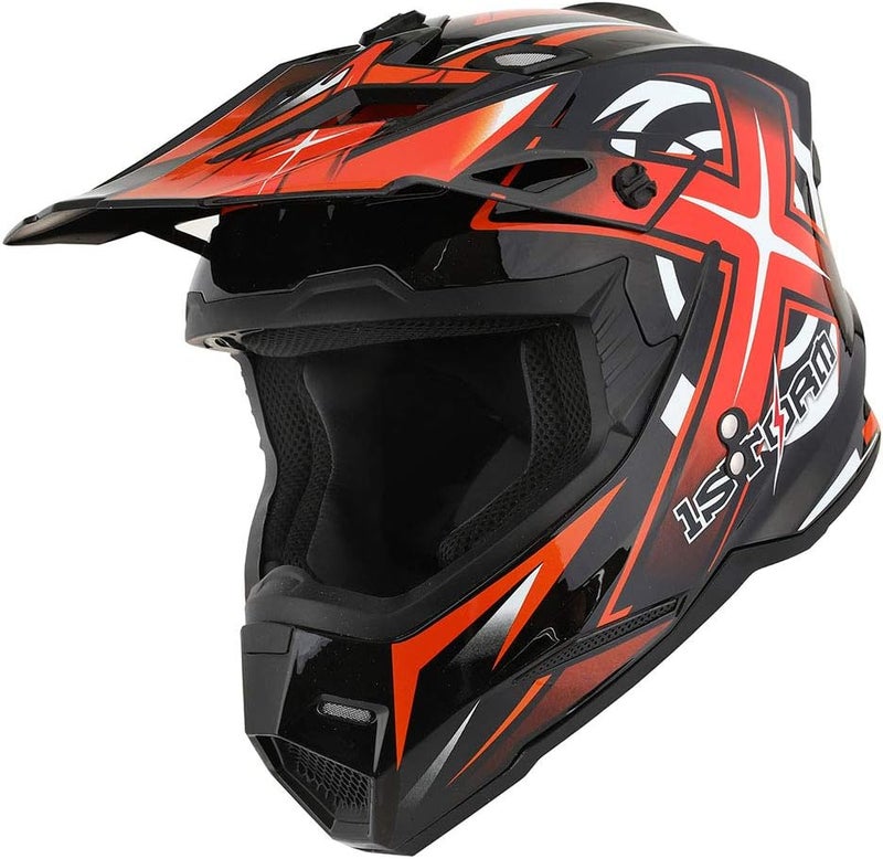 1Storm خوذة موتوكروس للكبار 1Storm BMX MX ATV خوذة دراجة نارية بأسلوب سباق HF801 - Image 1