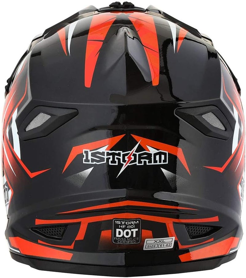 1Storm خوذة موتوكروس للكبار 1Storm BMX MX ATV خوذة دراجة نارية بأسلوب سباق HF801 - Image 5