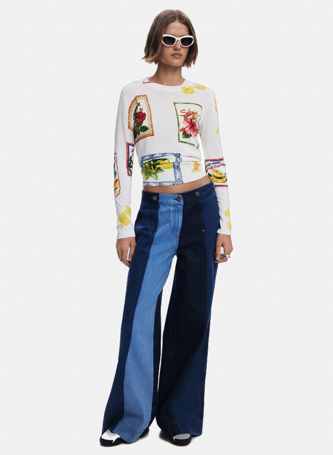 DESIGUAL Tropical stamps sweater  - Image 2