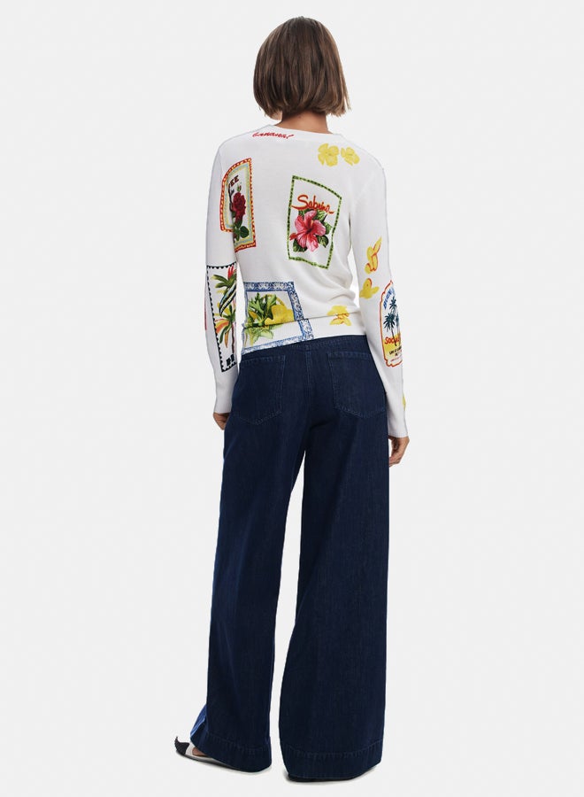DESIGUAL Tropical stamps sweater  - Image 4