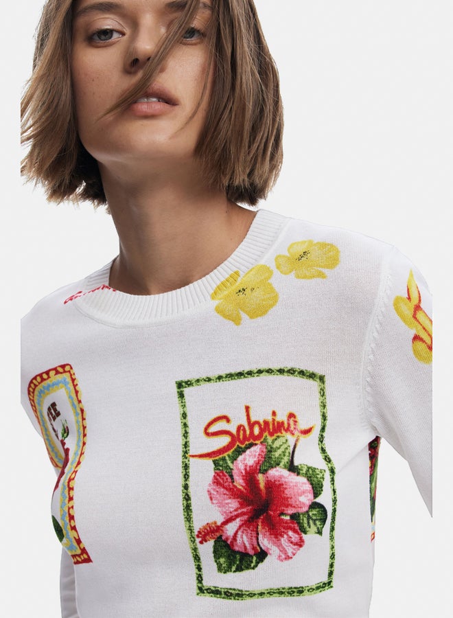DESIGUAL Tropical stamps sweater  - Image 5