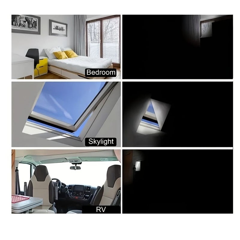 Blackout Curtain 57 48x39 37 Inch Portable No Drill Window Shade For Travel RV Bedroom Sleep - Image 4