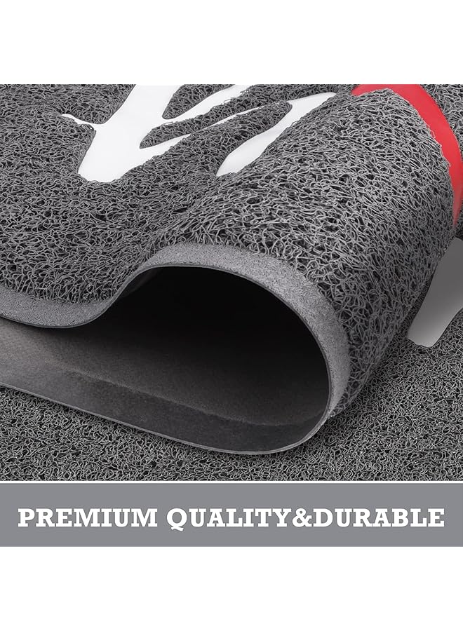 إيروريكس سجادات باب المنزل للترحيب بالخارج والداخل، متينة ومنخفضة الارتفاع، بساط أمامي غير قابل للانزلاق لمدخل المنزل، سهل التنظيف، ديكور شرفة المنزل، أرضية الفناء الخارجي 30 بوصة × 17.5 بوصة، رمادي المنزل - Image 4