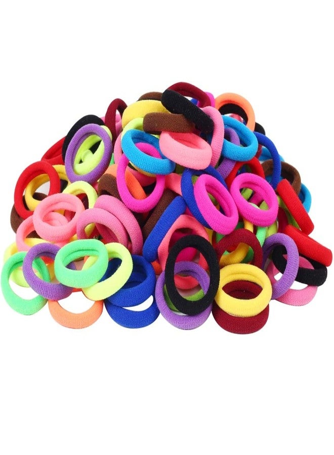 BVNM Baby Hair Ties, Cotton Toddler Hair Ties for Girls and Kids, Multicolor Small Seamless Hair Bands Elastic Ponytail Holders(MultiColors) (1 Count Pack of 24) - Image 1